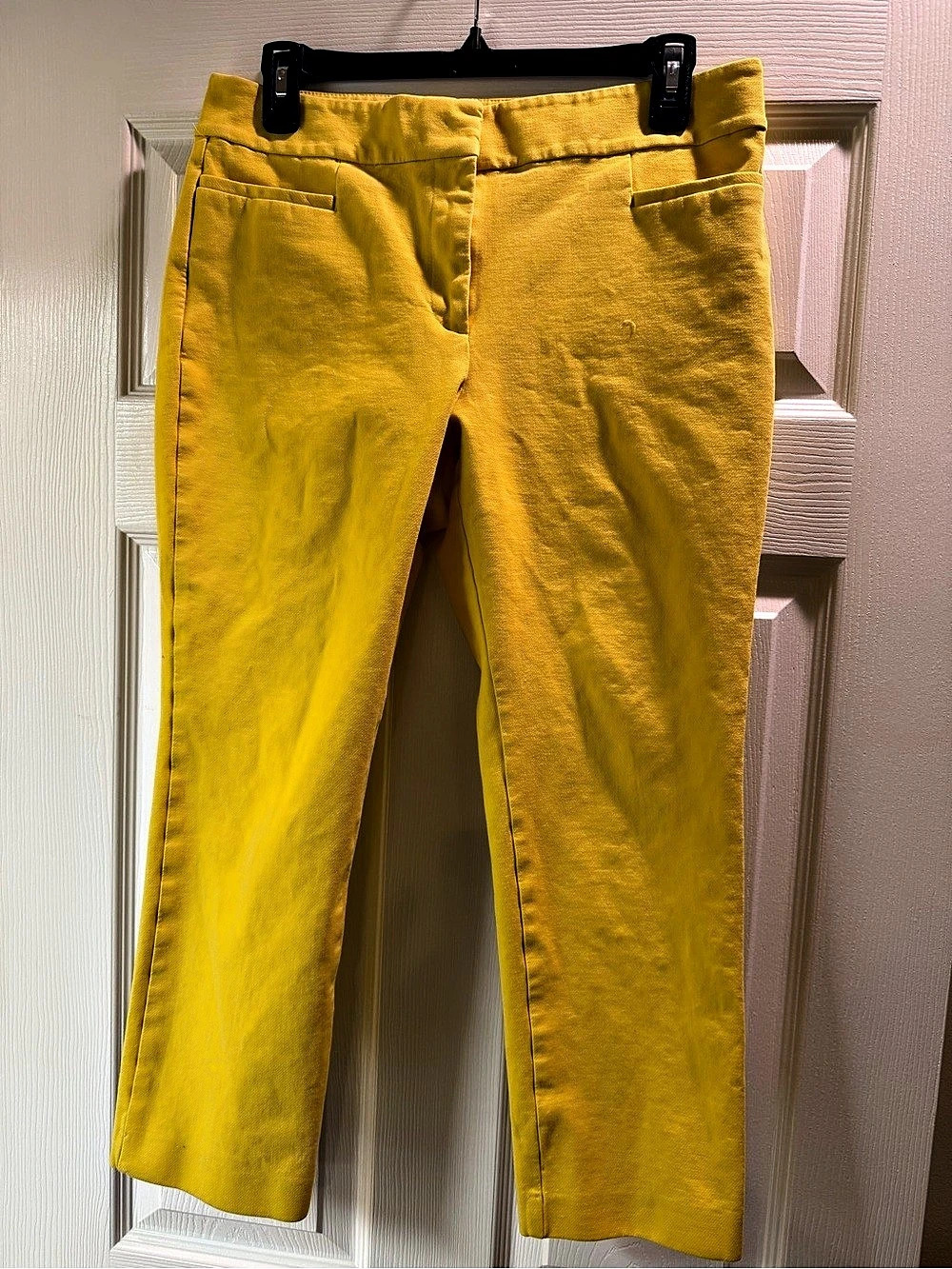 Ann Taylor Factory Straight Leg Yellow Pants Size 8P